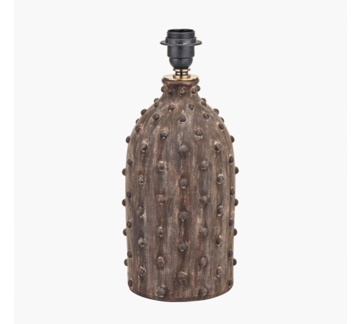Kali Textured Dot Grey Stoneware Table Lamp Base
