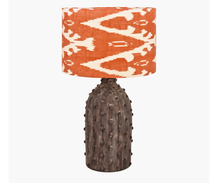 Kali Textured Dot Grey Stoneware Table Lamp Base