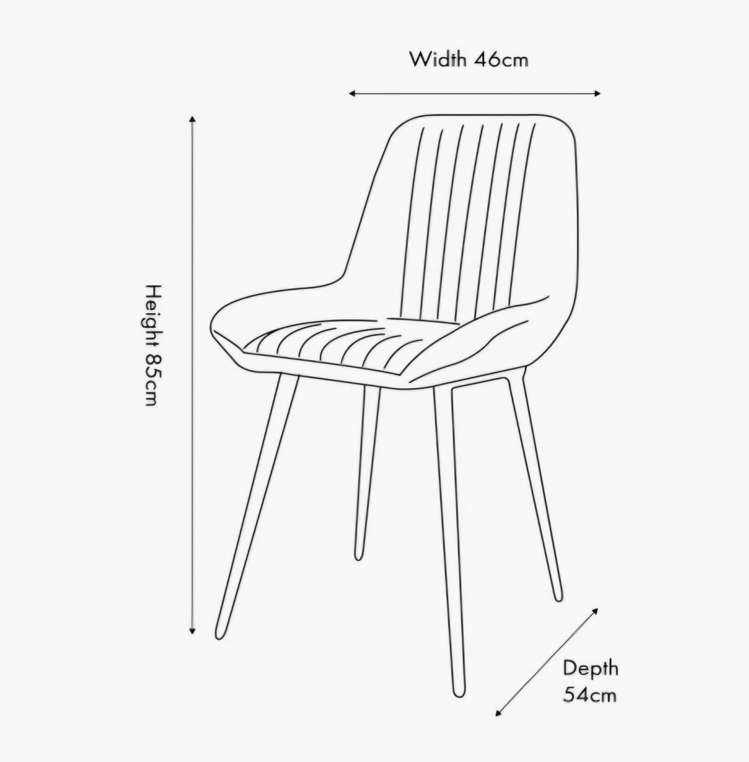 Angelo Peppercorn Leather and Bronze Metal Retro Dining Chair/Free Delivery