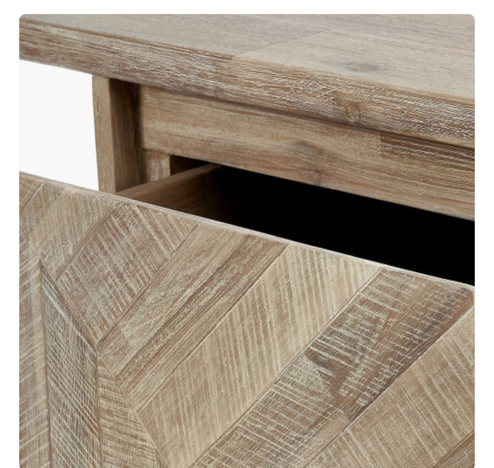 Marca Sand Wash Acacia Wood and Black Metal Desk/Scandi/ Free Delivery