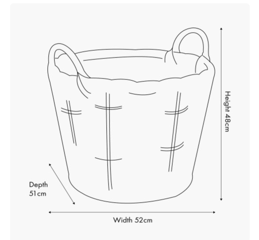 Natural Kubu Round Storage Basket 55cm