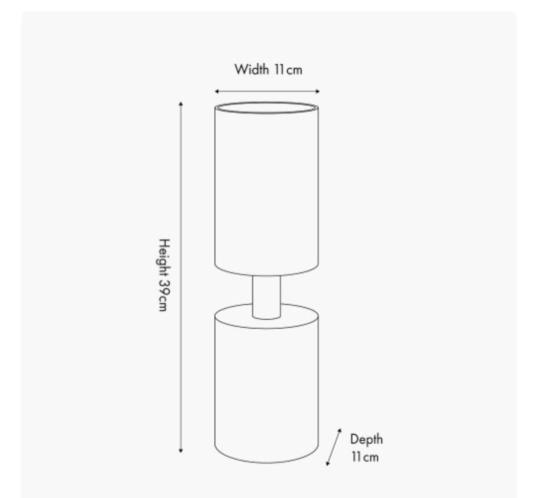Matt Black Metal Pillar Candle Holder Large