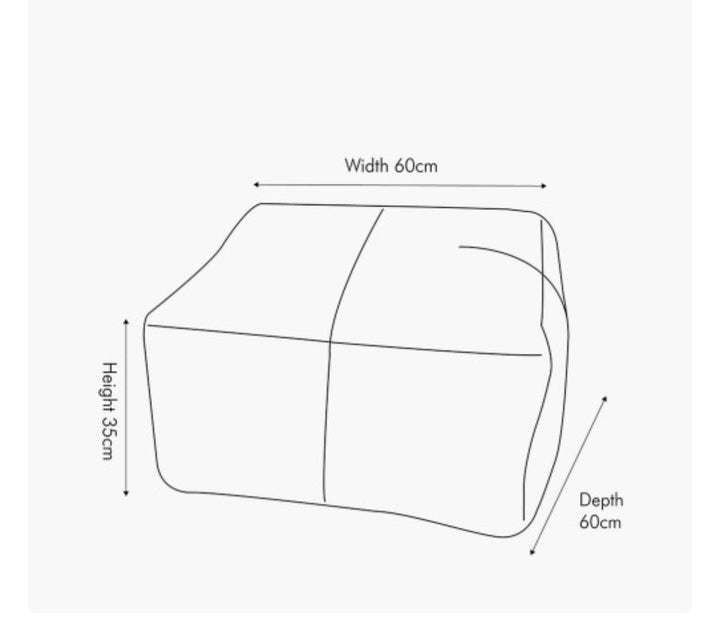 Matteo Natural Tan Leather Square Pouffe