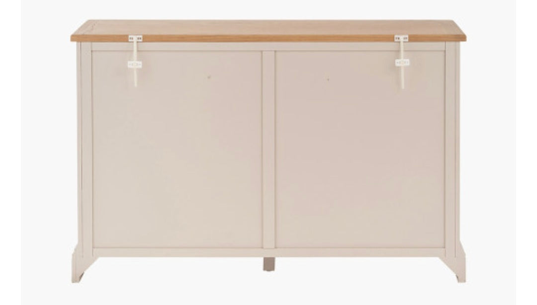 Fairford Parchment White Pine and Oak Wood 7 Drawer Unit/FREE DELIVERY