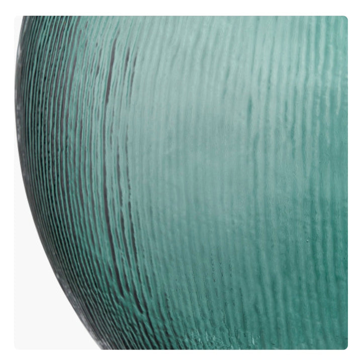 Sea Green Round Recycled Glass Vase