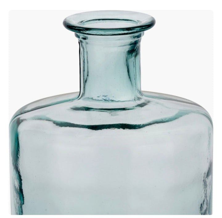 Clear Recycled Glass Tall Bottle Vase