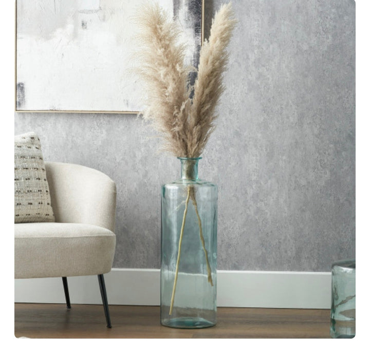 Clear Recycled Glass Tall Bottle Vase