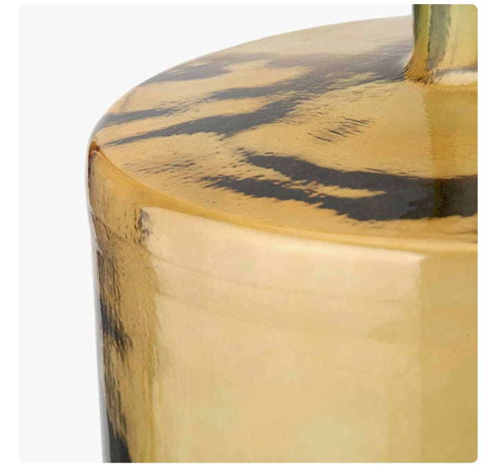 Amber Recycled Glass Bottle Vase