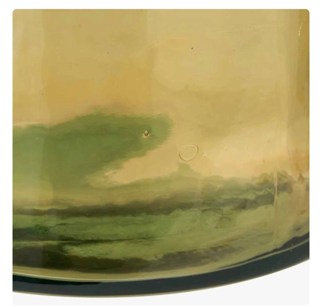 Amber Recycled Glass Bottle Vase