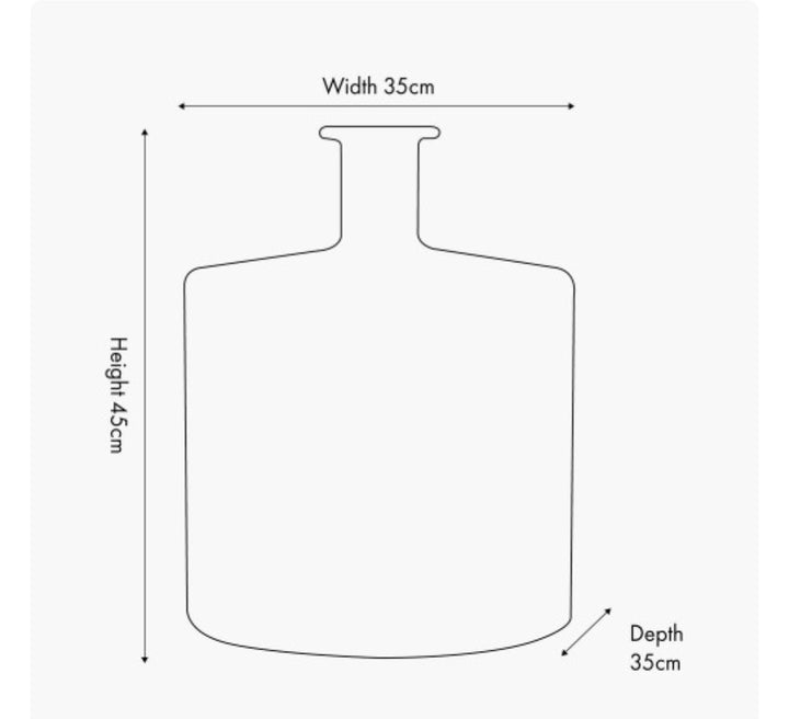 Amber Recycled Glass Bottle Vase