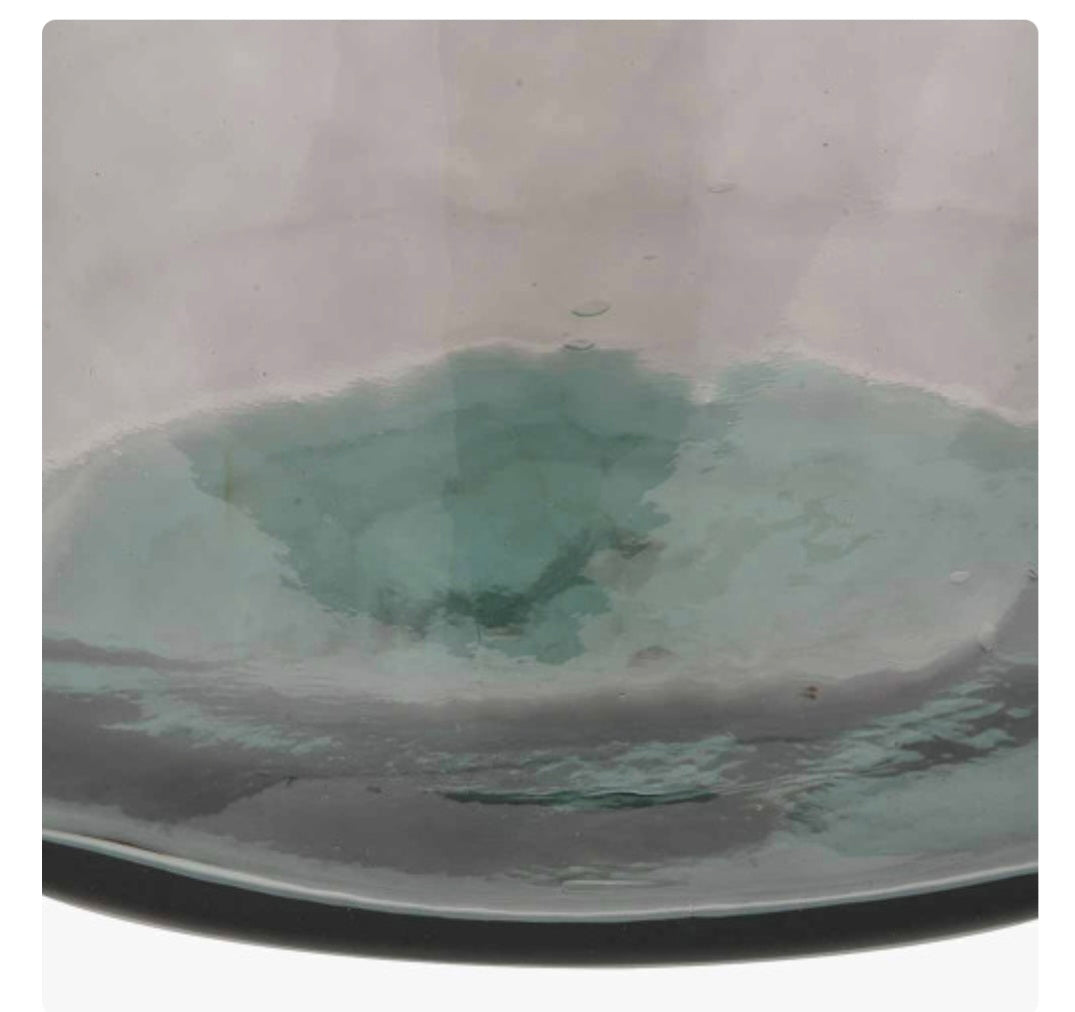 Grey Recycled Glass Bottle Vase