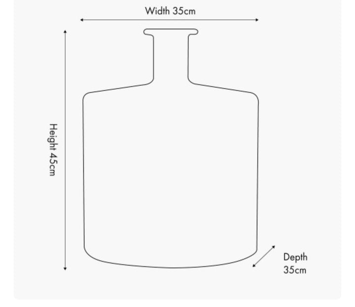 Grey Recycled Glass Bottle Vase