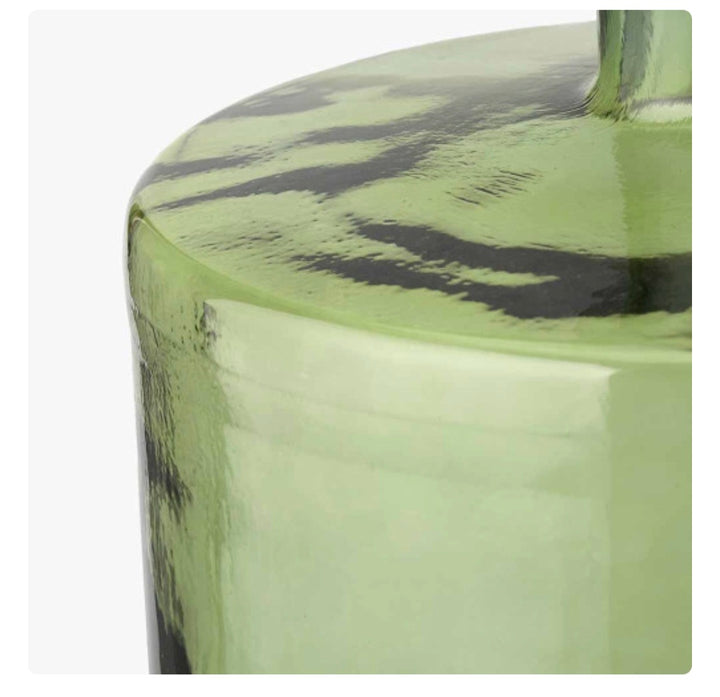 Forest Green Recycled Glass Bottle Vase