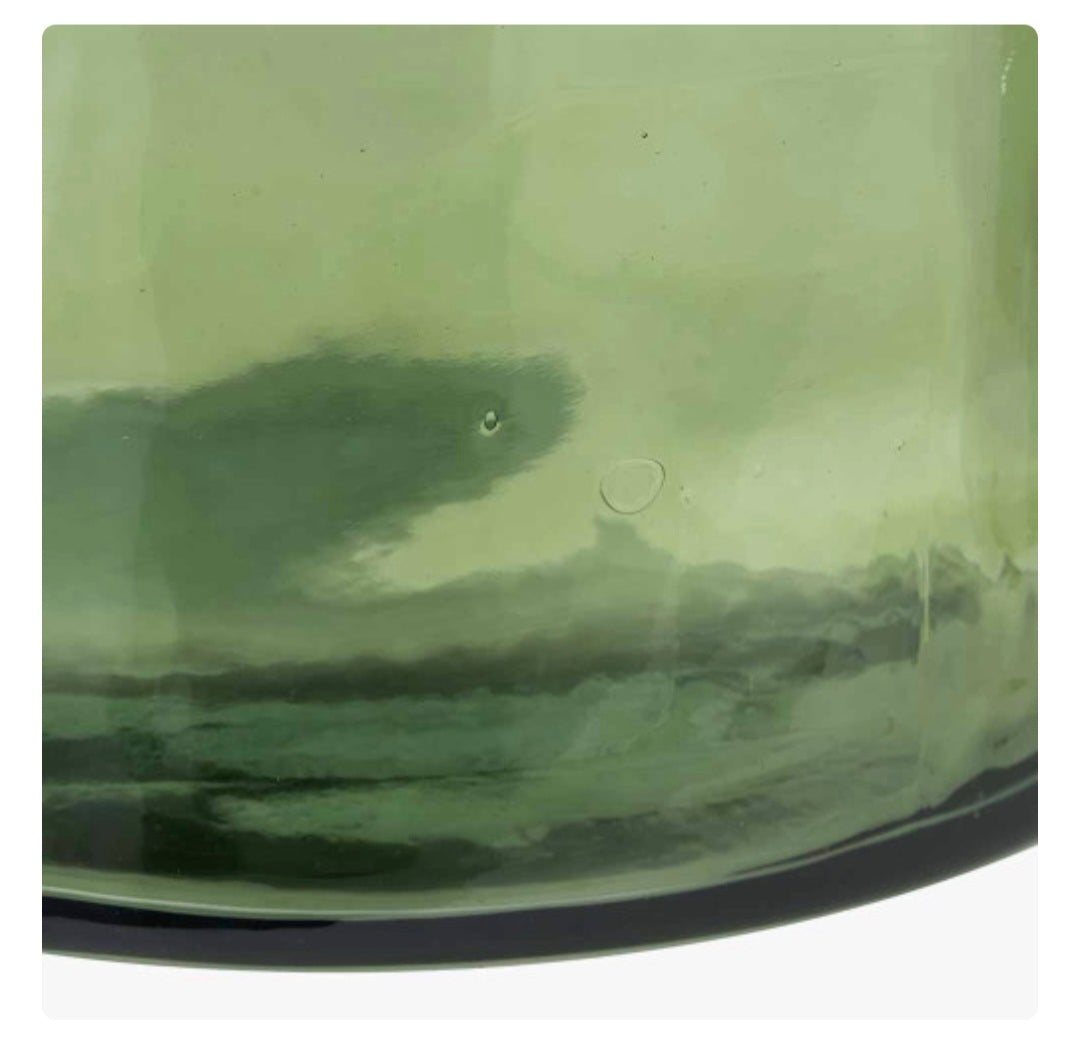 Forest Green Recycled Glass Bottle Vase