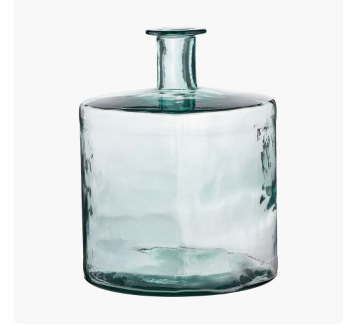 Clear Recycled Glass Bottle Vase