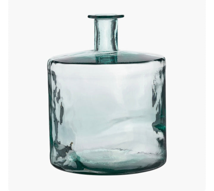 Clear Recycled Glass Bottle Vase