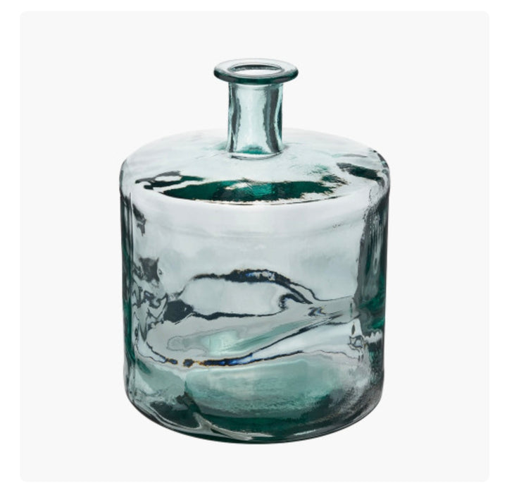 Clear Recycled Glass Bottle Vase