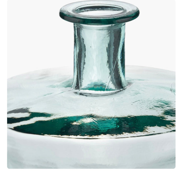 Clear Recycled Glass Bottle Vase