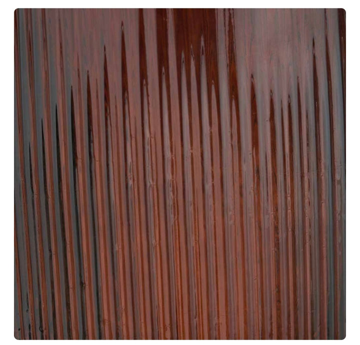 Pecan Brown Recycled Glass Ribbed Vase Tall