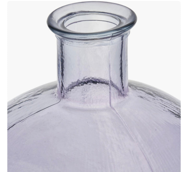 Lilac Round Recycled Glass Vase