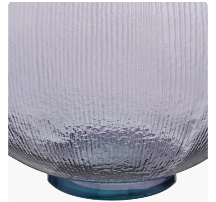 Lilac Round Recycled Glass Vase