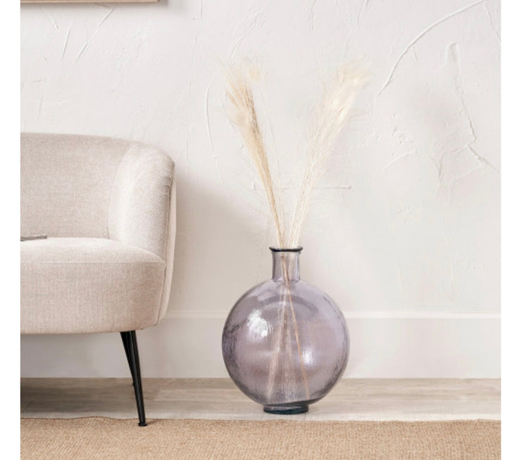 Lilac Round Recycled Glass Vase