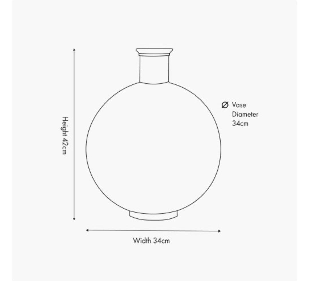 Lilac Round Recycled Glass Vase