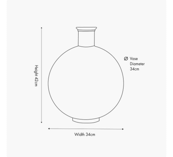 Lilac Round Recycled Glass Vase