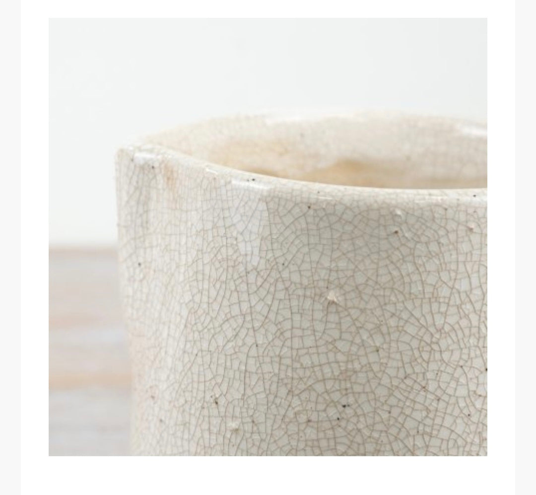White Crackle Jug, 22cm