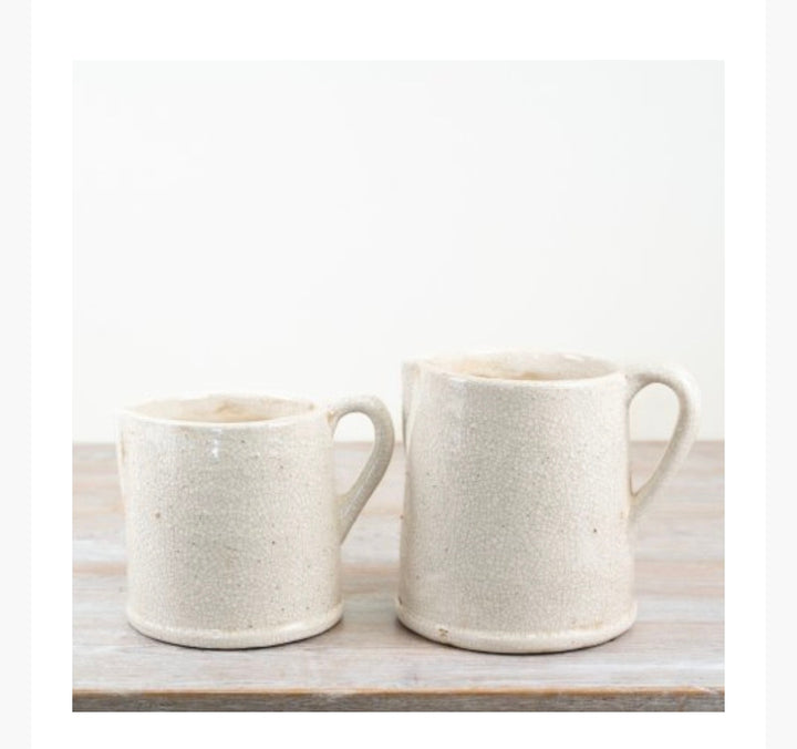 White Crackle Jug, 22cm
