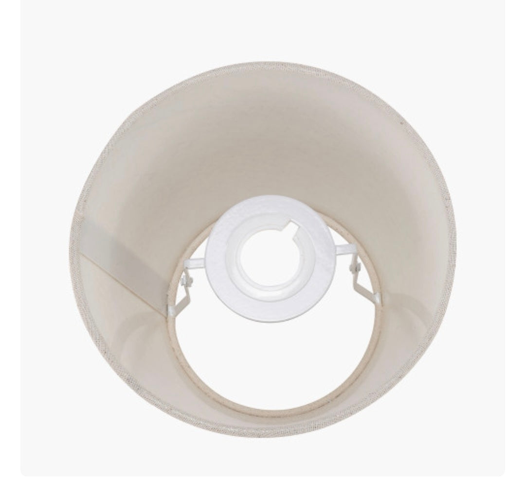 Seychelles 17cm Cream Slubby Cotton Empire Lampshade