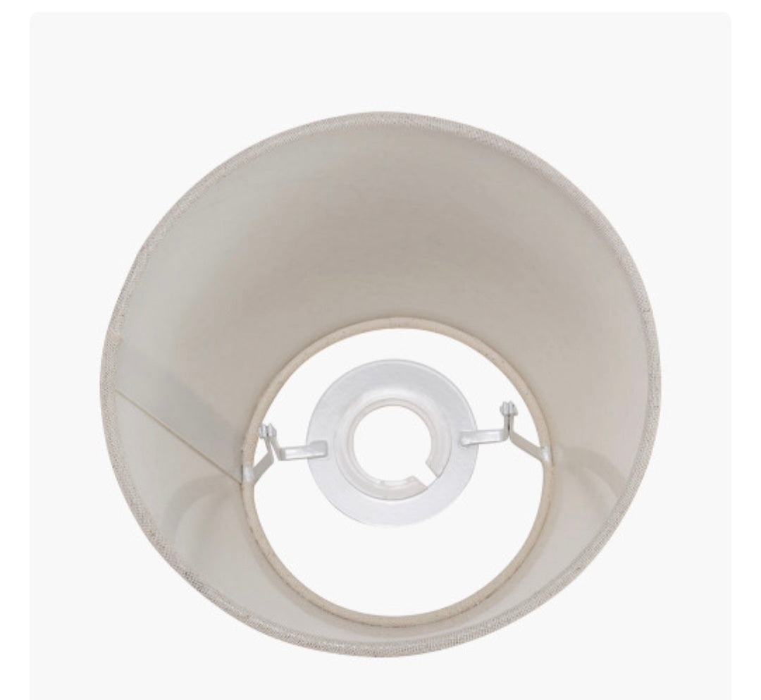 Seychelles 17cm Cream Slubby Cotton Empire Lampshade