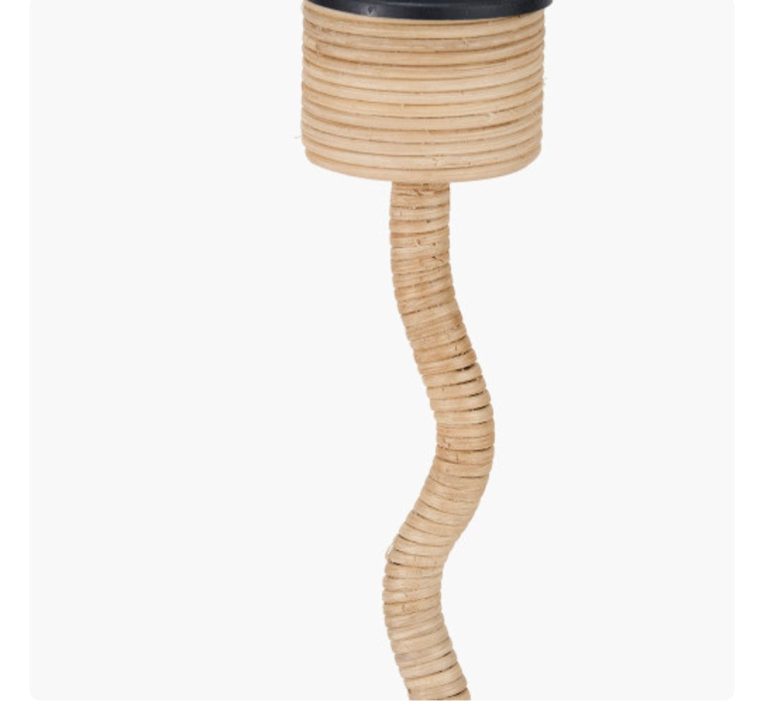 Palau Rattan Wave Table Lamp Base