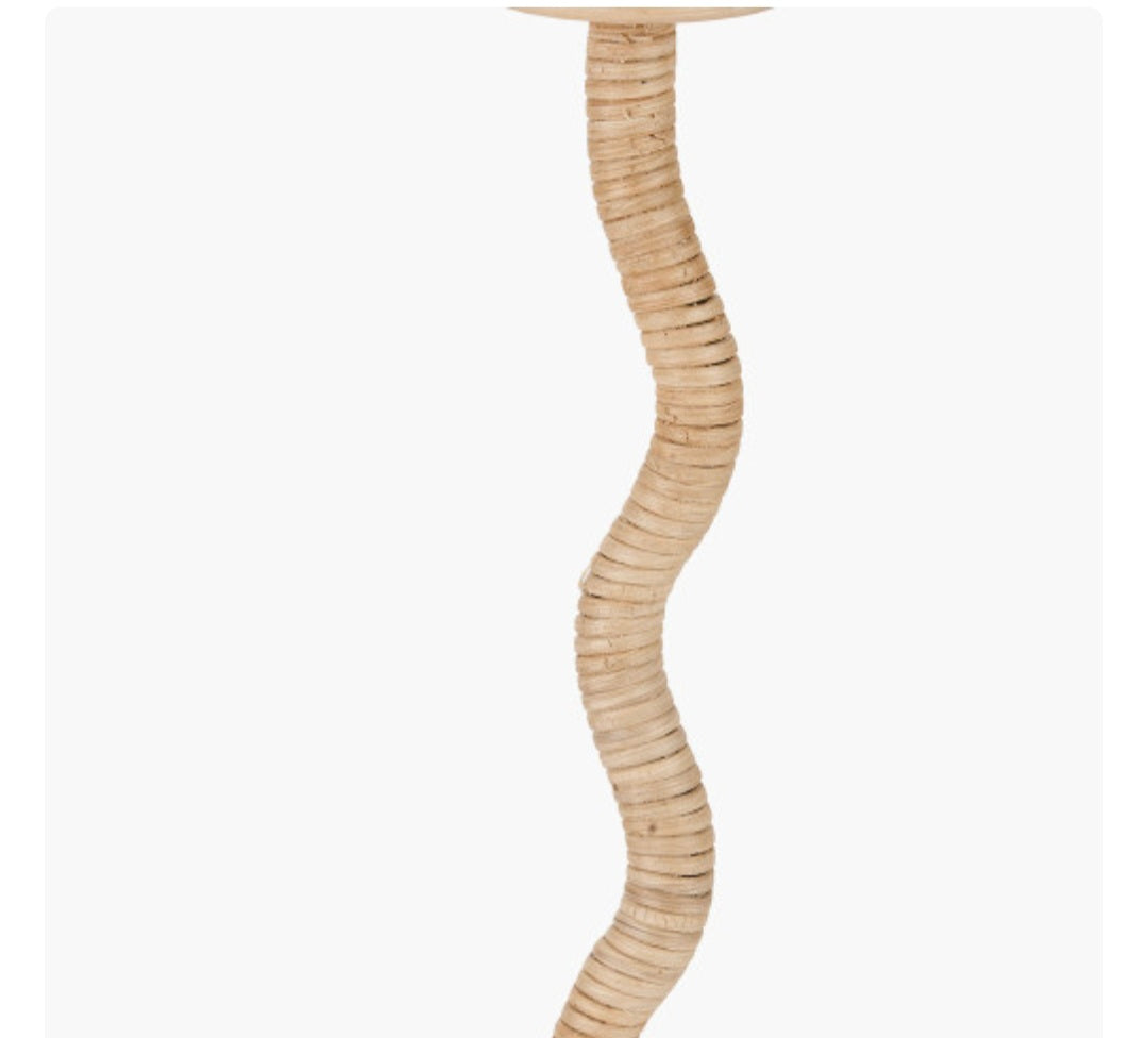 Palau Rattan Wave Table Lamp Base