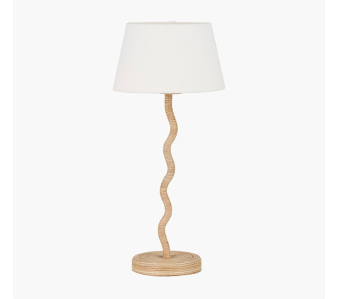 Palau Rattan Wave Table Lamp Base