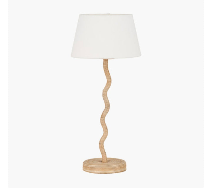 Palau Rattan Wave Table Lamp Base