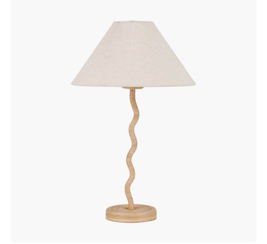 Palau Rattan Wave Table Lamp Base