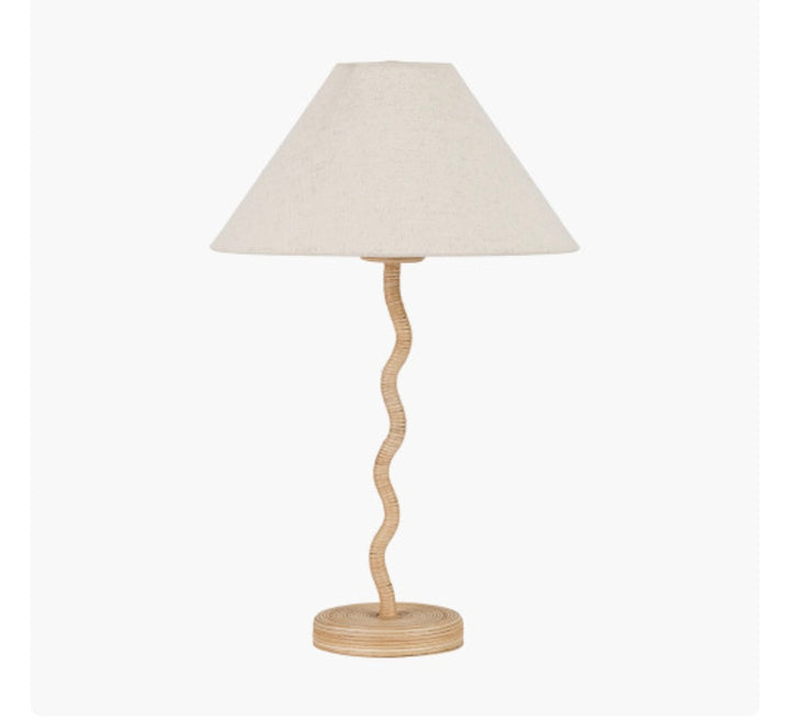 Palau Rattan Wave Table Lamp Base