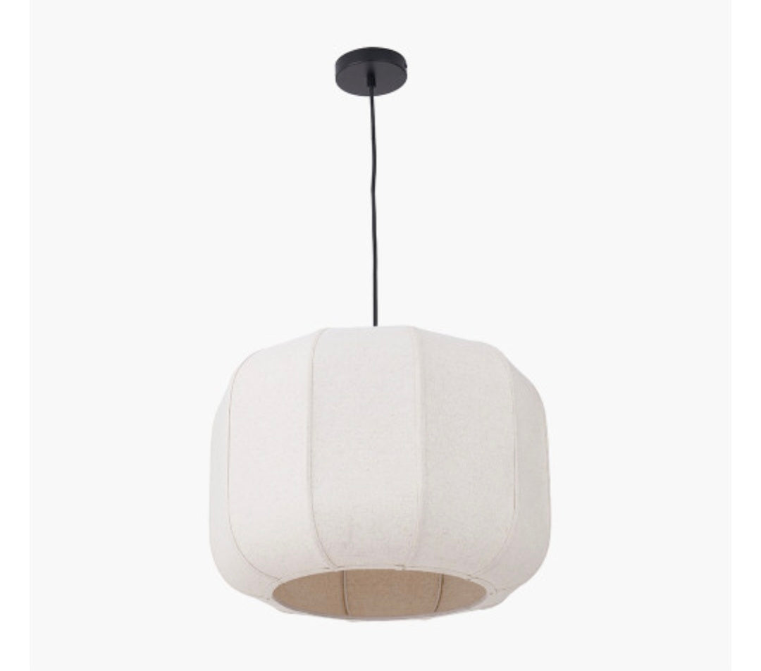 Oscar Natural Linen Structured Pendant