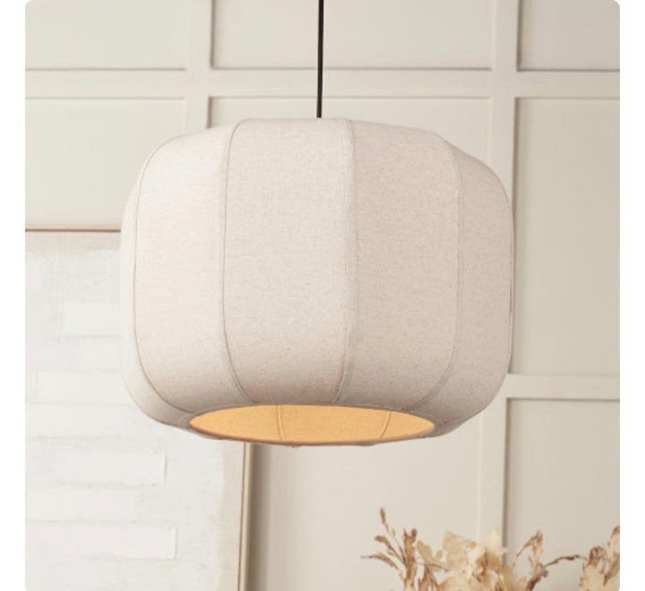 Oscar Natural Linen Structured Pendant
