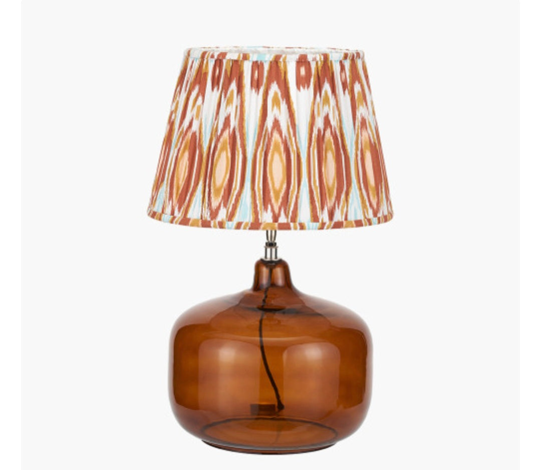 Corby Amber Glass Table Lamp Base