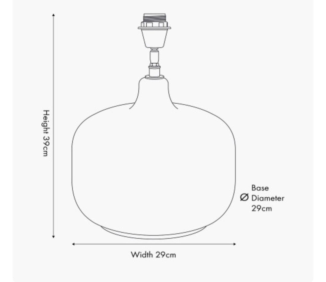 Corby Amber Glass Table Lamp Base
