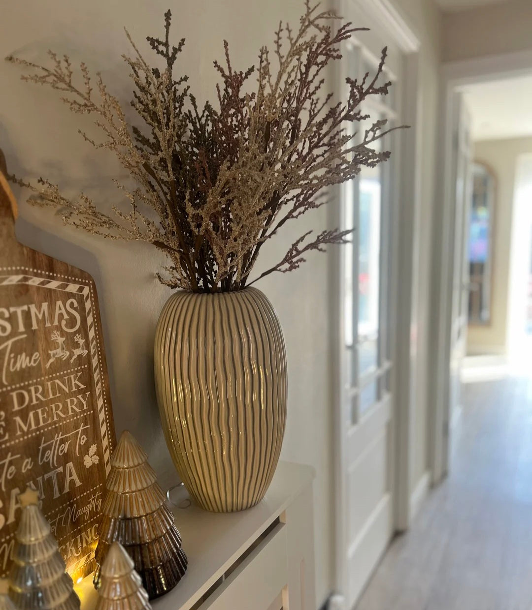 Pallida Collection Large Striped Vase