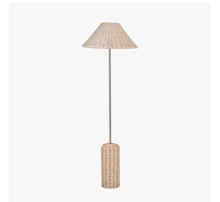 Hali Rattan Base and Shade Floor Lamp