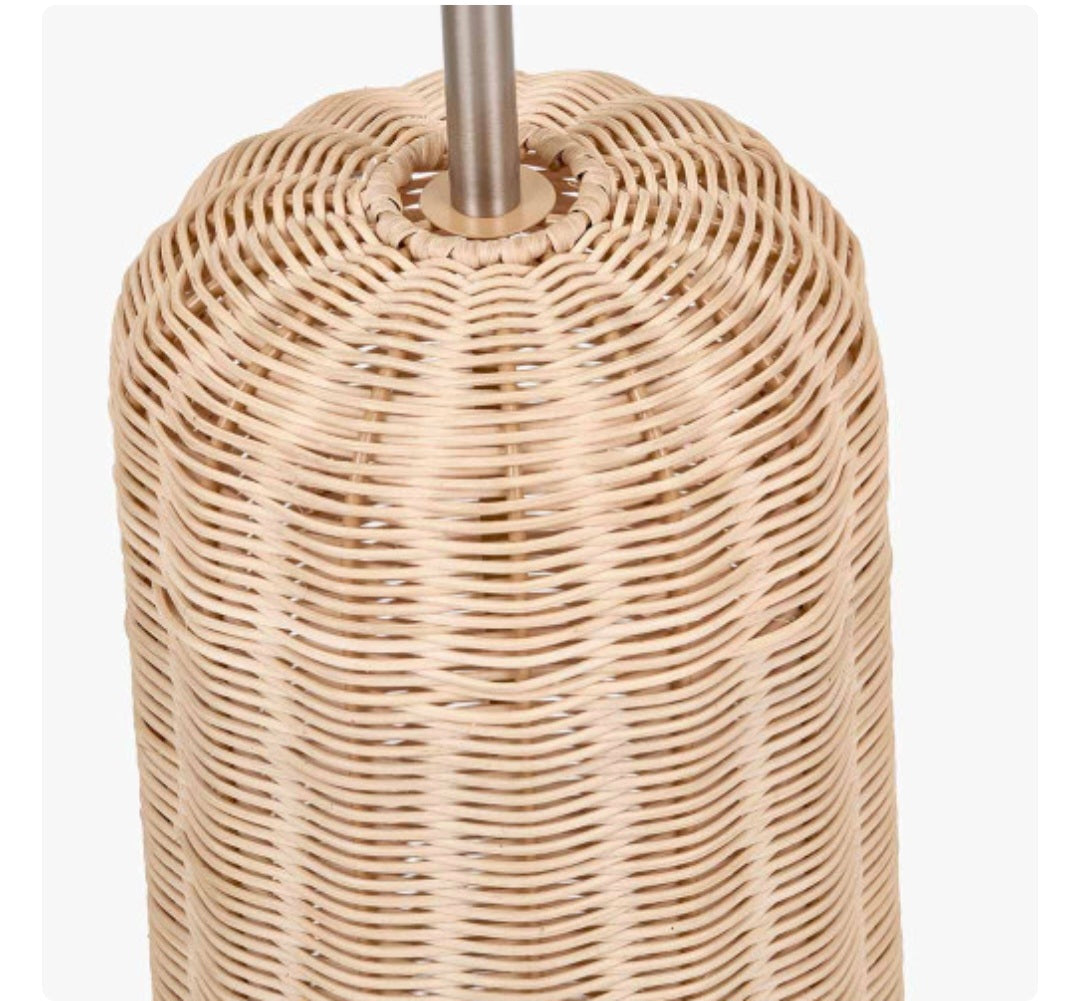 Hali Rattan Base and Shade Floor Lamp