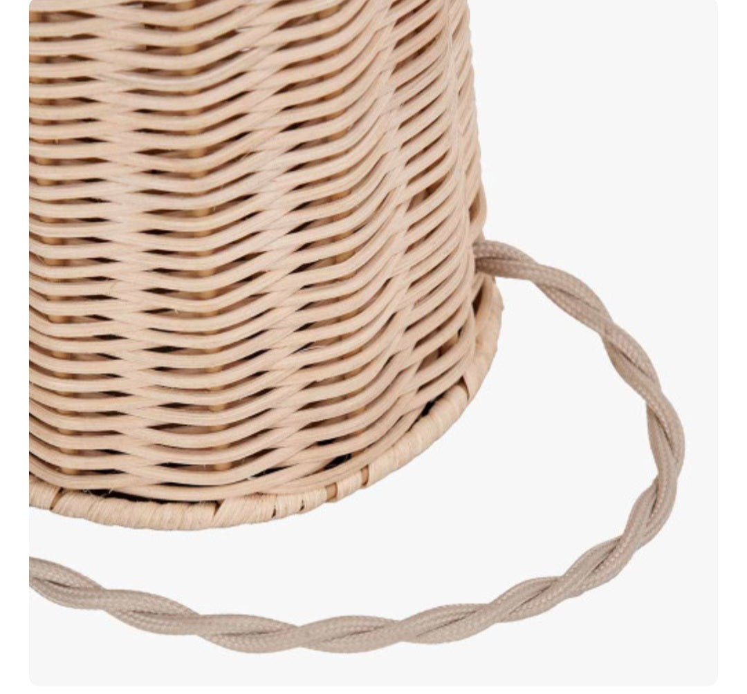 Hali Rattan Base and Shade Floor Lamp