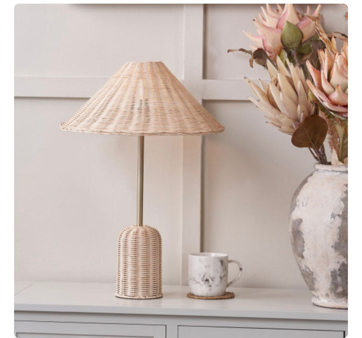 Hali Rattan Base and Shade Table Lamp