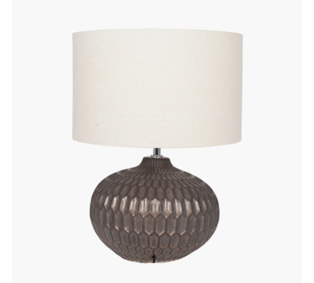Cassius Bronze Textured Glazed Ceramic Table Lamp