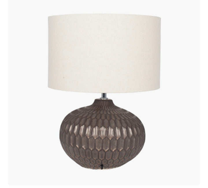 Cassius Bronze Textured Glazed Ceramic Table Lamp