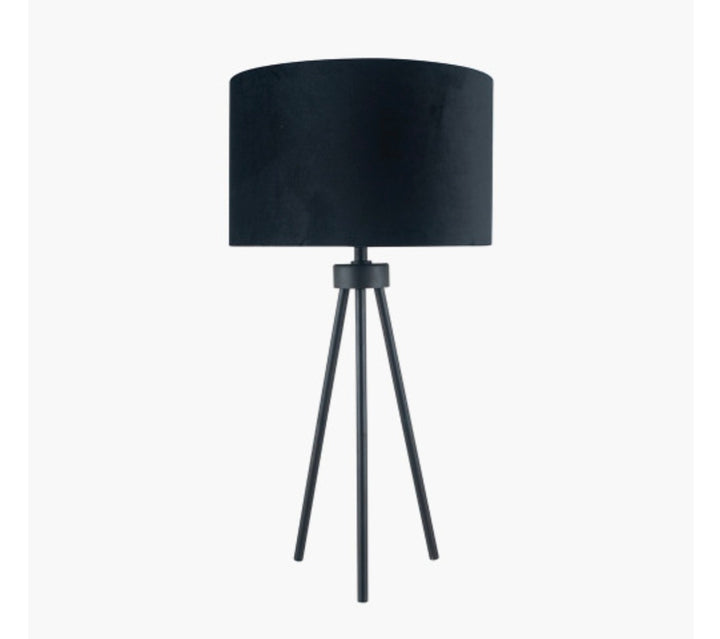 Houston Matt Black Metal Tripod Table Lamp